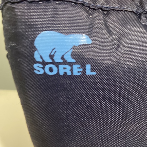 Sorel Winter snow boots black and blue kids size 6  *inspect photos for wear - Picture 4 of 17